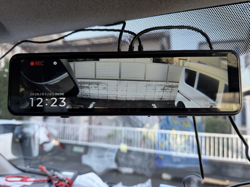 ドライブレコーダー,ミラー型,前後カメラ,車内取付,REC,バックカメラ,ルームミラー,DIY,カーアクセサリー,録画