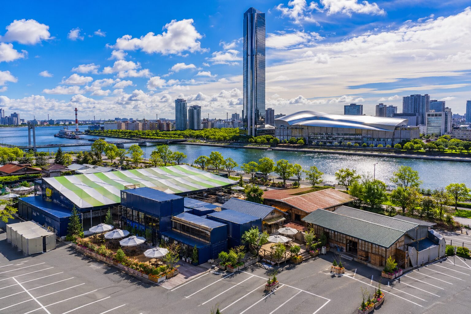 ピアBandai 万代島 みなとのマルシェ 観光複合市場 信濃川 朱鷺メッセ 初夏