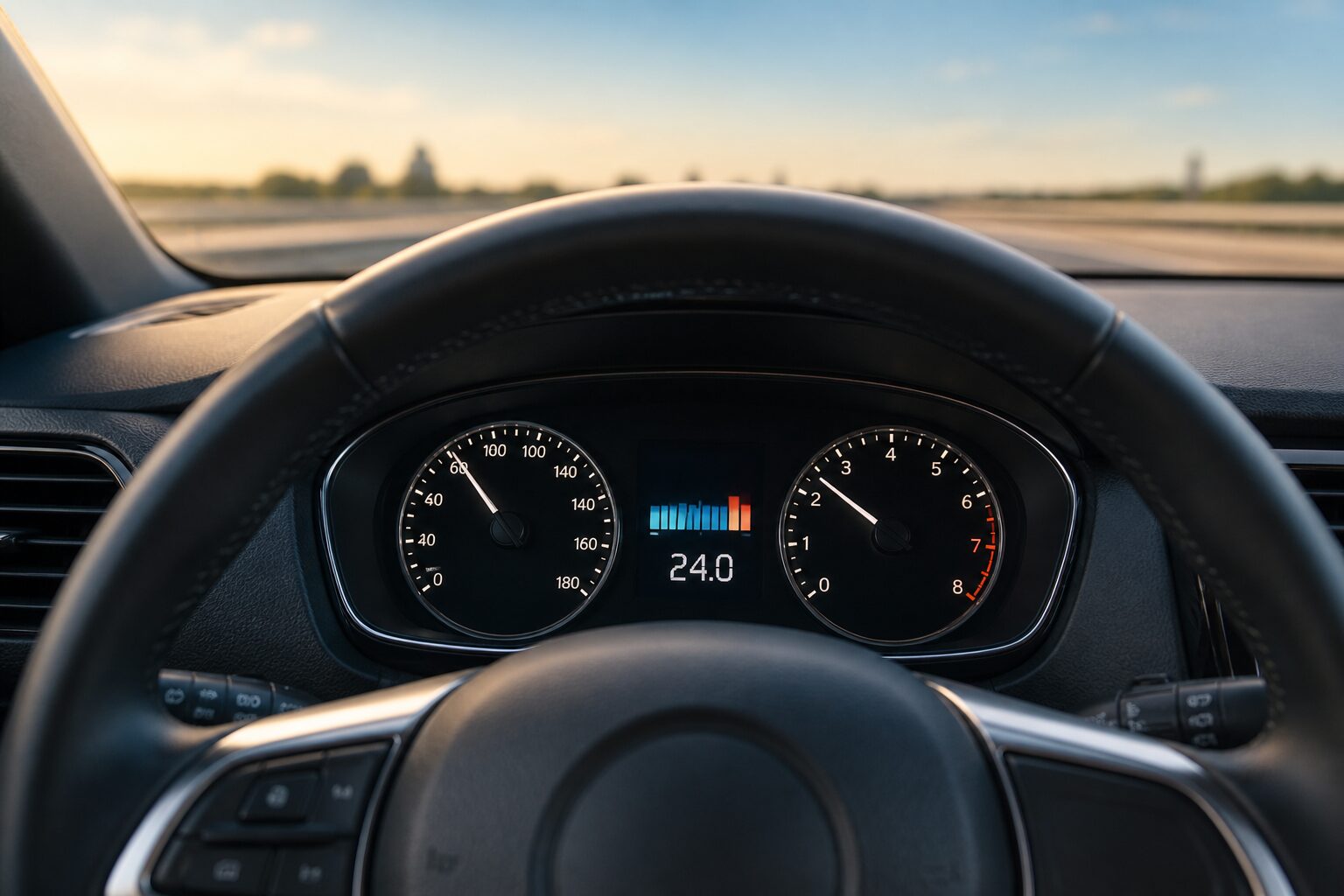 スイフト HYBRID MZ メーターパネル 平均燃費24km/L表示｜実燃費の記録